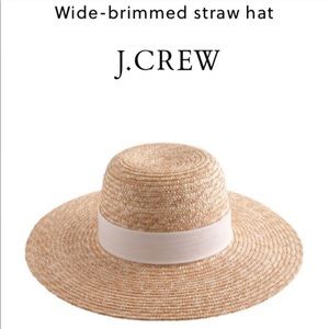 J.crew wide-brimmed straw hat